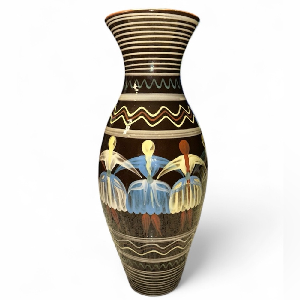 Antique Ceramic Vase Pozdišovská Keramika Company From Czechoslovakia Art Deco